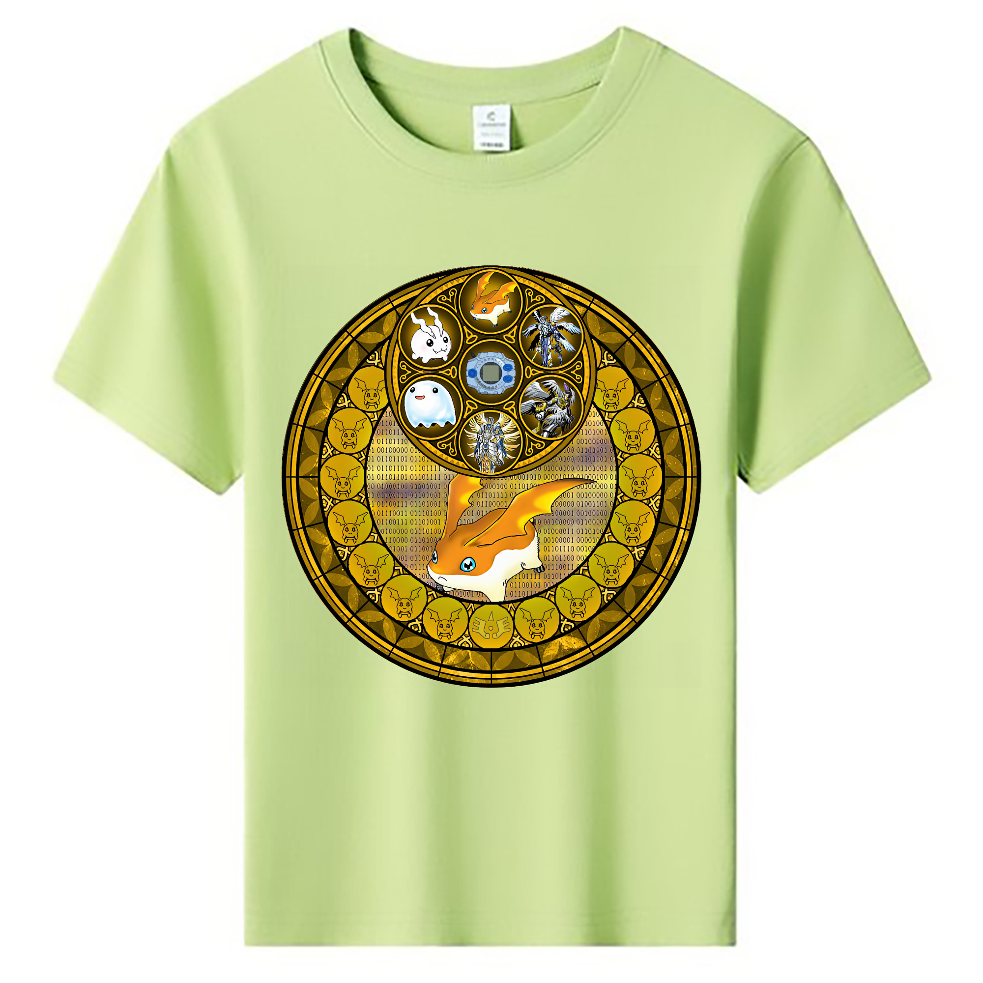 （画像用） Digimon デジタルモンスター/デジモン 綿100％キッズTシャツ（フロントプリント）
